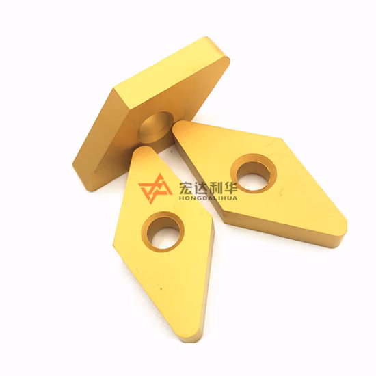 ISO Standard CNC Turning Vnmg Golden Coating Inserts for Cast Irons, Steel Cutting