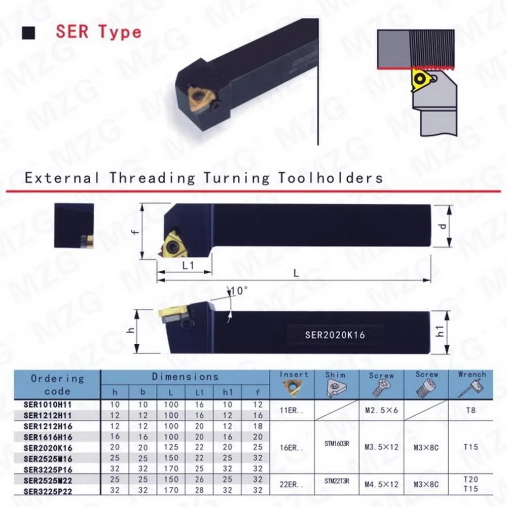 Standard Mts 10PC/Box 16er-AG60 Carbide Inserts Indexable Threading Inserts Cutting Inserts CNC Lathe Cutter Cutting Tools